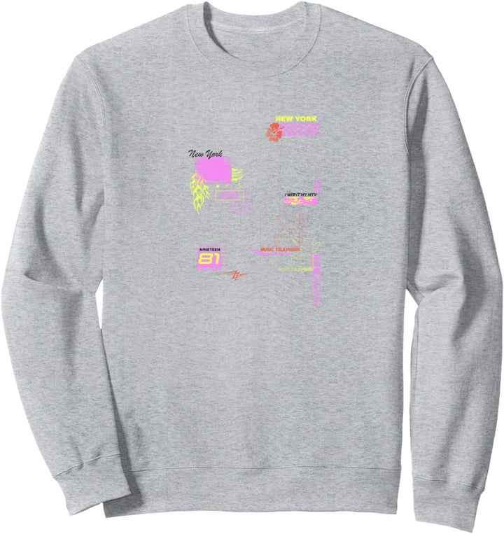 MTV Neon Scatter Sweatshirt