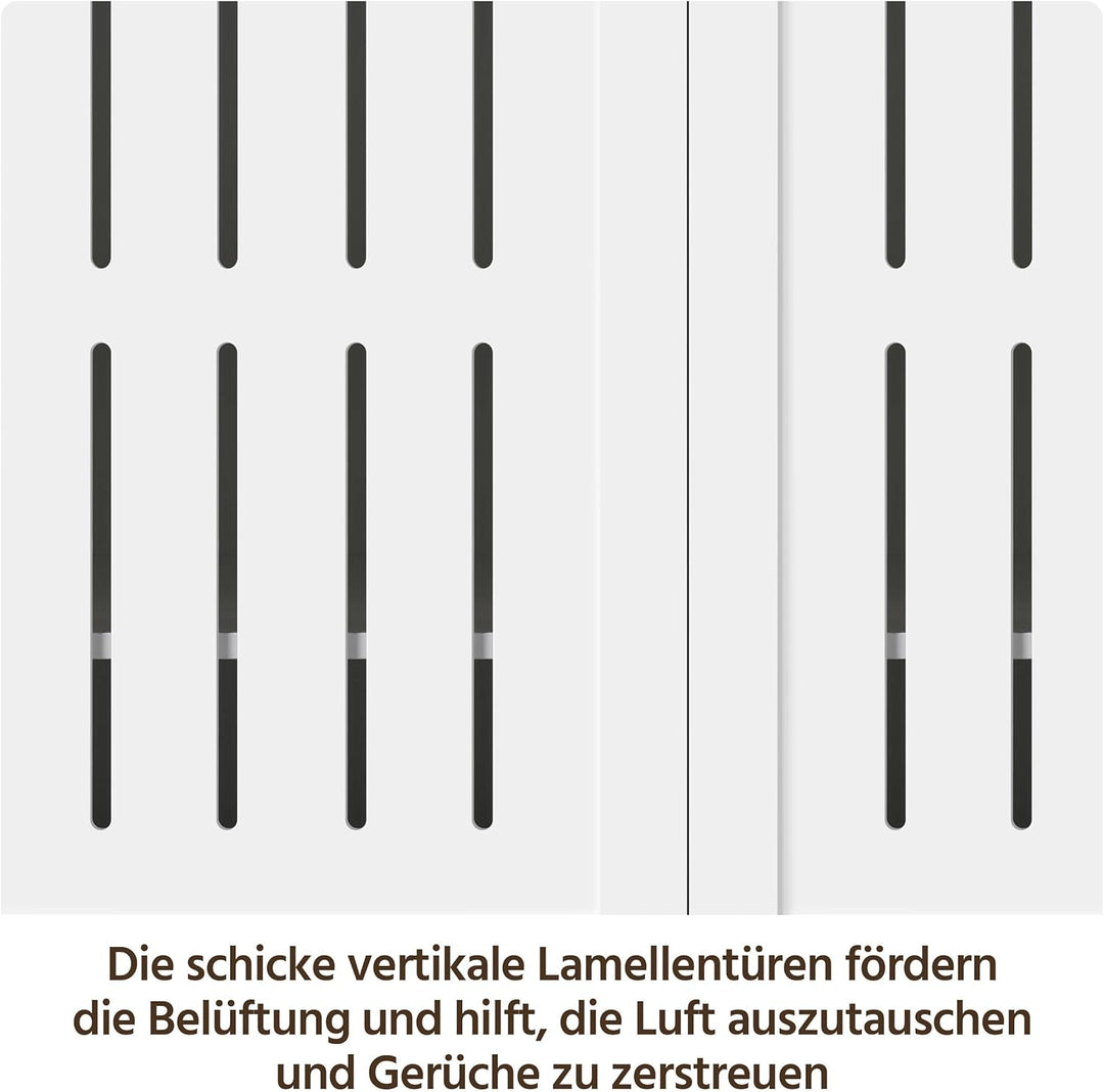 Yaheetech Schuschrank Schuhregal mit 1 Schublade und 2 Türen Schuhablage Verstellbare Einlegeböden S
