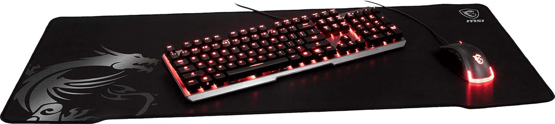 MSI AGILITY GD70 - XL Gaming Mauspad, Gaming Oberfläche mit Seidentextur, weiche, gesäumte Kanten, r