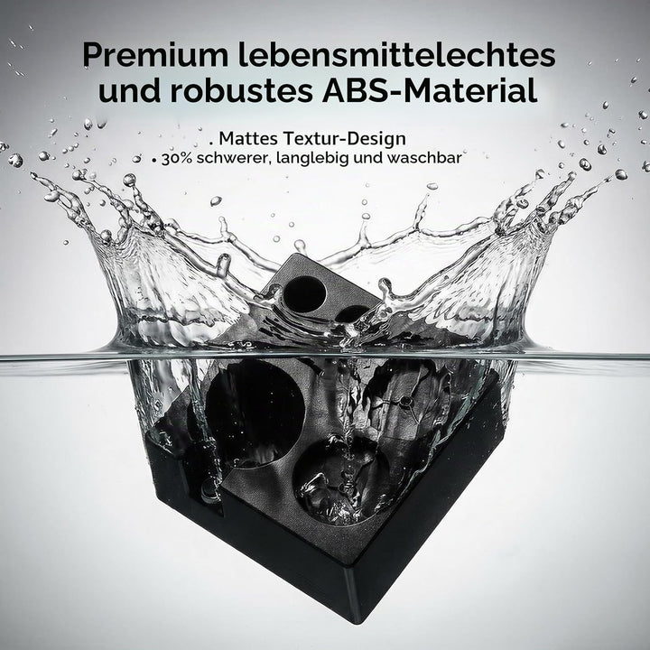 IKAPE Espresso-Tamper-Station – Schwarze Tamping-Station aus Kunststoff, Tamper-Halterung und Siebtr