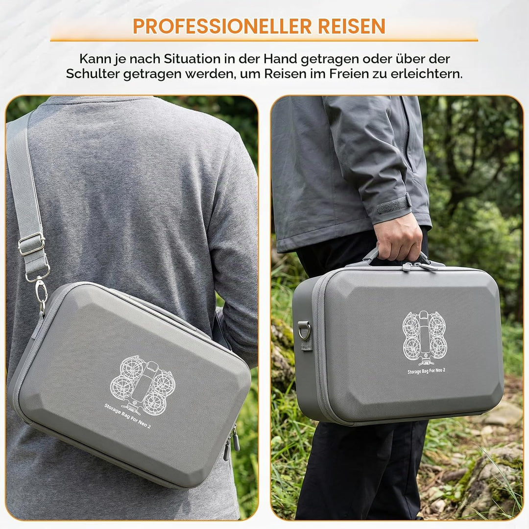 Tasche Kompatibel mit DJI Neo 2, PU Tragetasche Case mit Schultergurt, Leichte Schutztasche Aufbewah