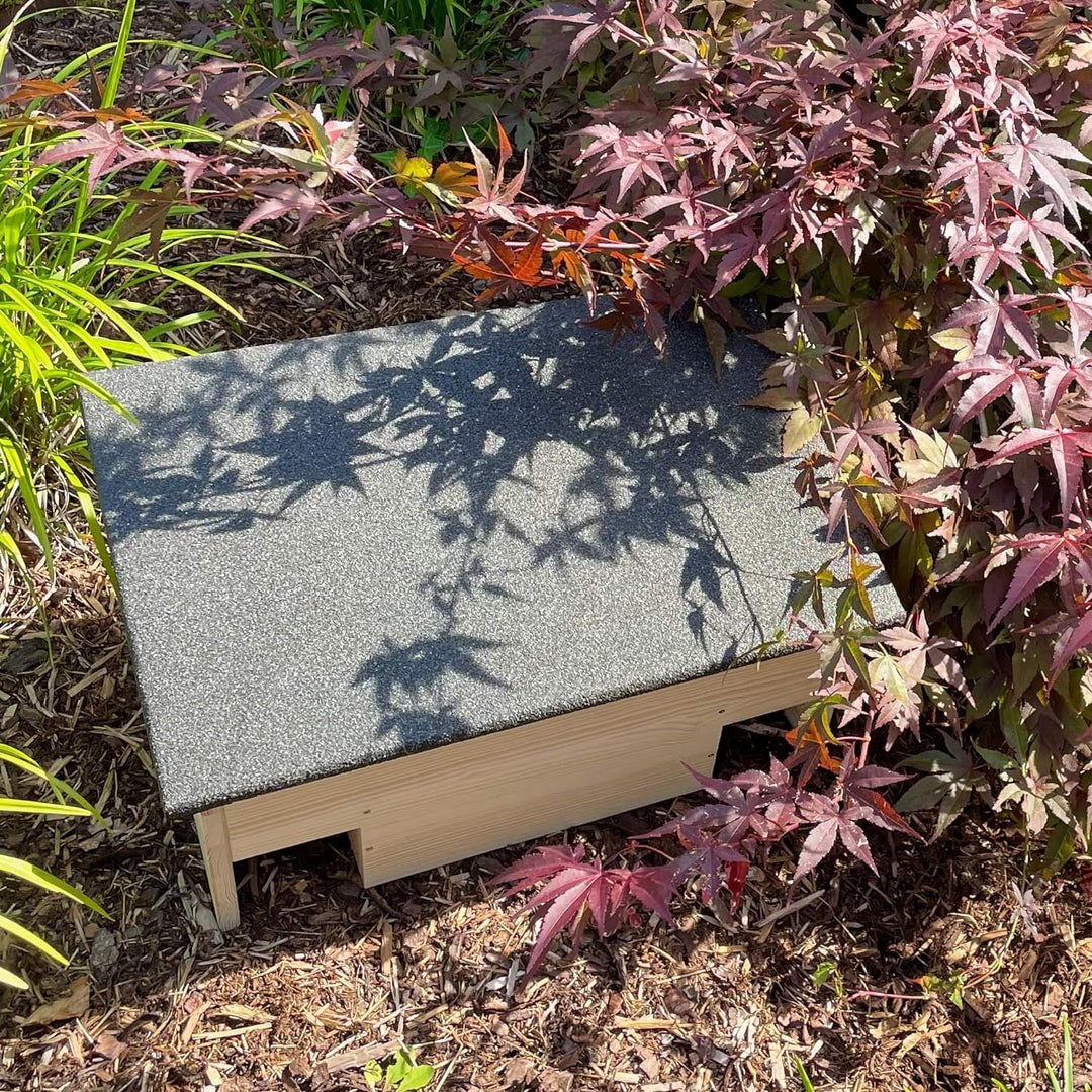 GARTENETAGE Igelfutterhaus ohne Boden aus Massiv-Holz/Igelhaus Winterfest, Katzensicher/Igelfutterha