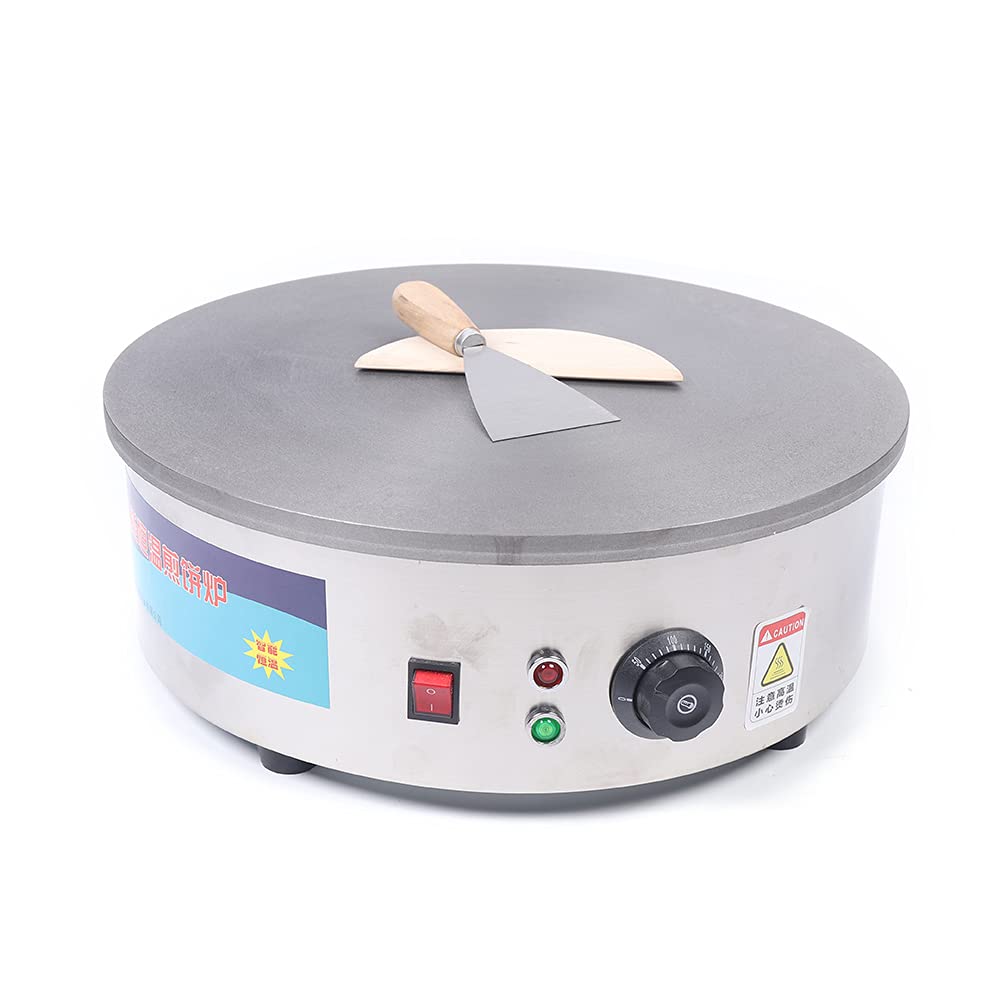 45 cm elektrische Crêpes-Pfanne, 3000 W Crêpes-Maker, Multifunktionaler Antihaftbeschichteter Pfannk