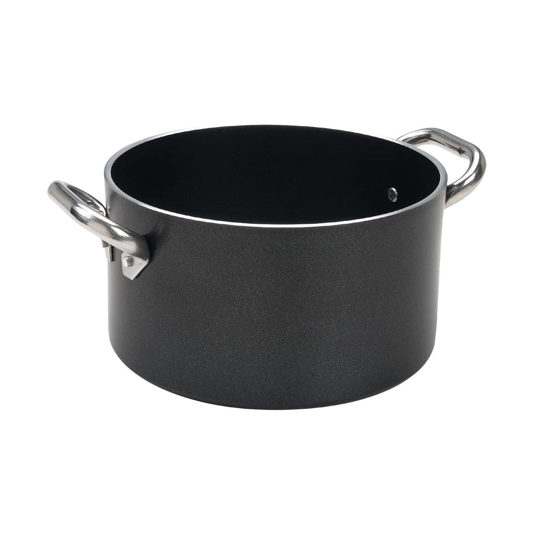 Pentole Agnelli Kasserolle ALSA2104SS20 Alblack B-Crist Cm 20 3.3 Litri, 3.3 Litri