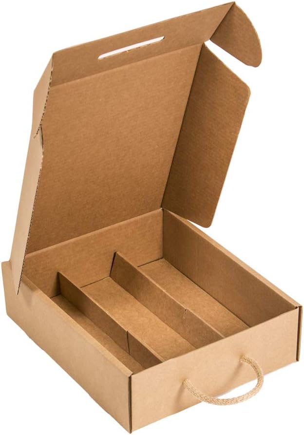 Only Boxes | Etui für 3 Flaschen | Karton für Champagner oder Champagner | Karton | 4 Stück