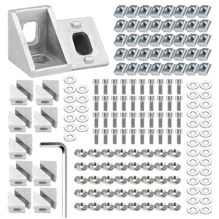 20 Stück Aluprofil 20x20,Winkelverbinder,Aluprofil,Aluwinkel Befestigungsmaterial für Befestigung vo