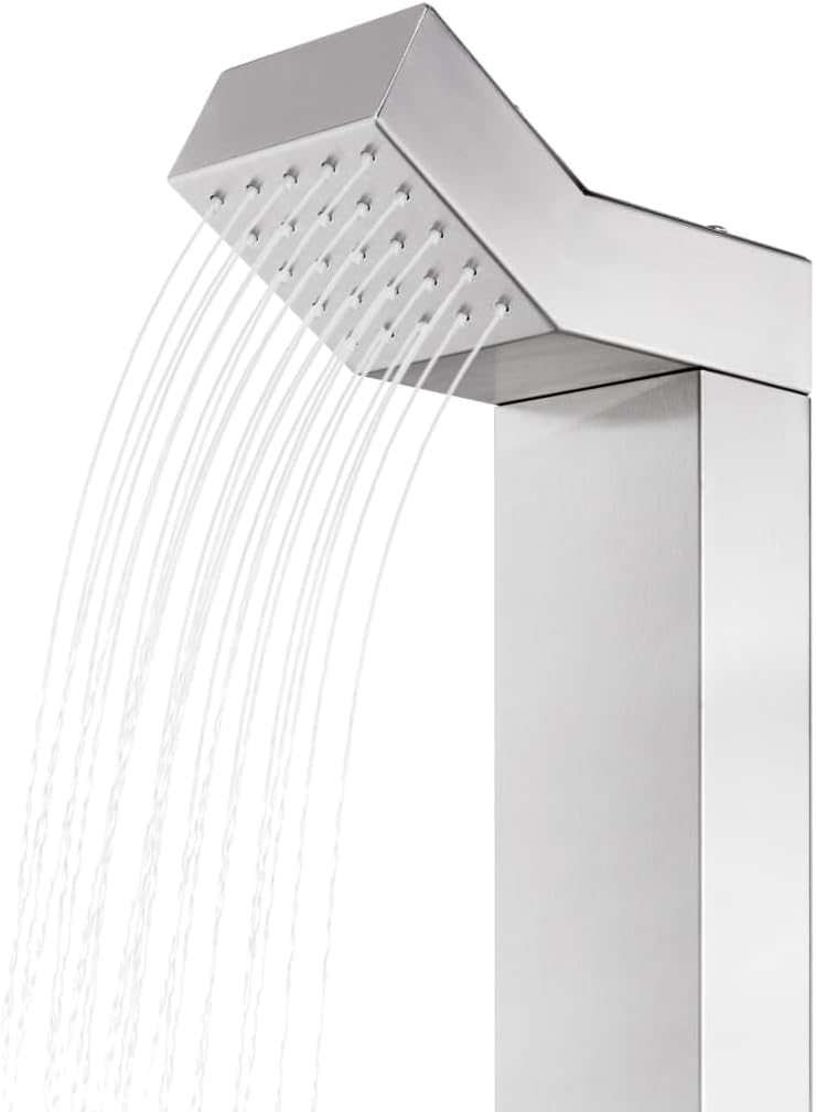 vidaXL Gartendusche mit Grauer Bodenplatte Pooldusche Aussendusche Camping Pool Aussen Dusche Campin