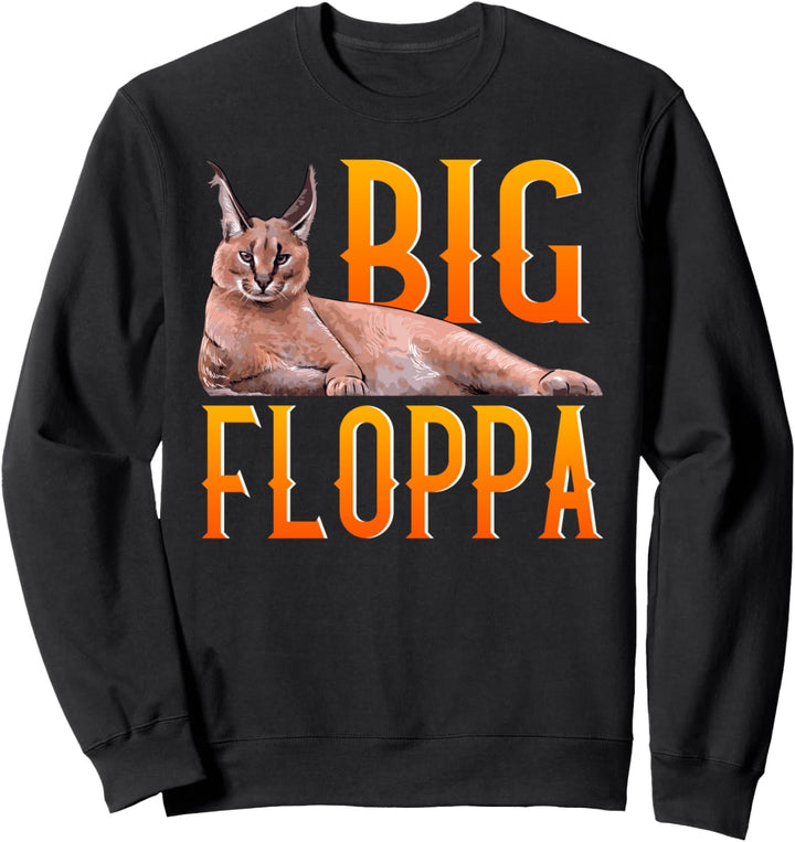 Big Floppa Meme Süsse Karacal Katze Sweatshirt