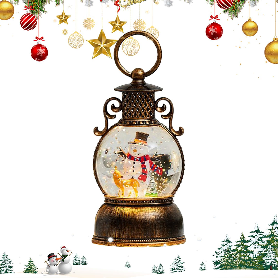 Weihnachts Schneekugel - 6-Stunden Timer mit Musik,Weihnachtliche Leuchtende Schneekugel Dekoration