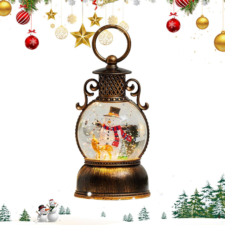 Weihnachts Schneekugel - 6-Stunden Timer mit Musik,Weihnachtliche Leuchtende Schneekugel Dekoration