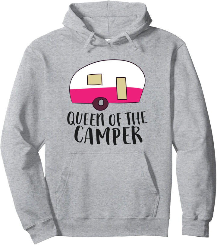 Camping Queen Of The Camper RV Camper Mom Camper Queen Pullover Hoodie