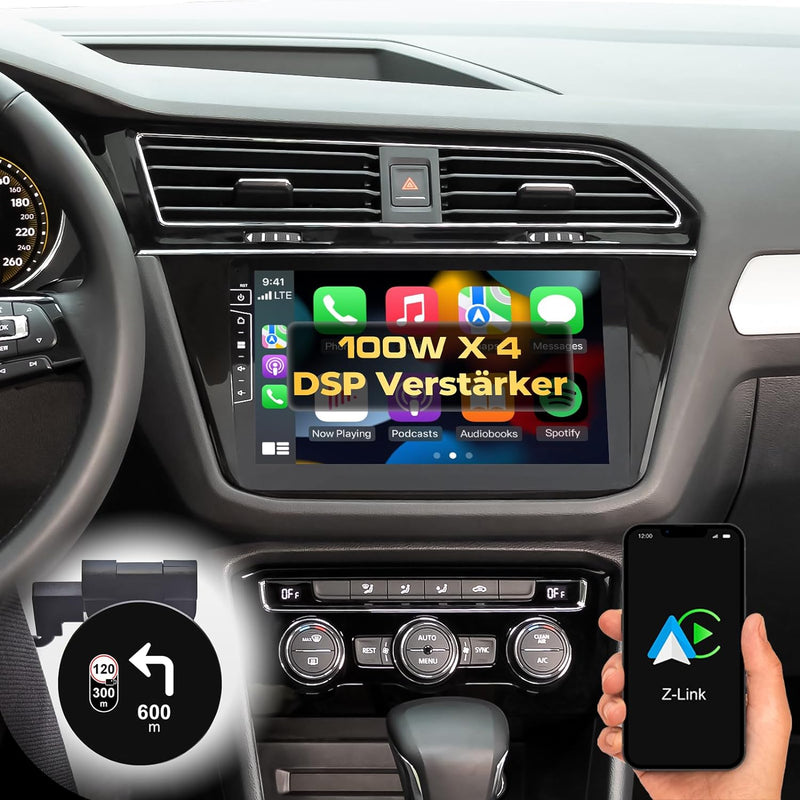 DYNAVIN Android Autoradio Navi Kompatibel für VW Tiguan ab 2016; mit 4 * 100W DSP Verstärker | DAB+