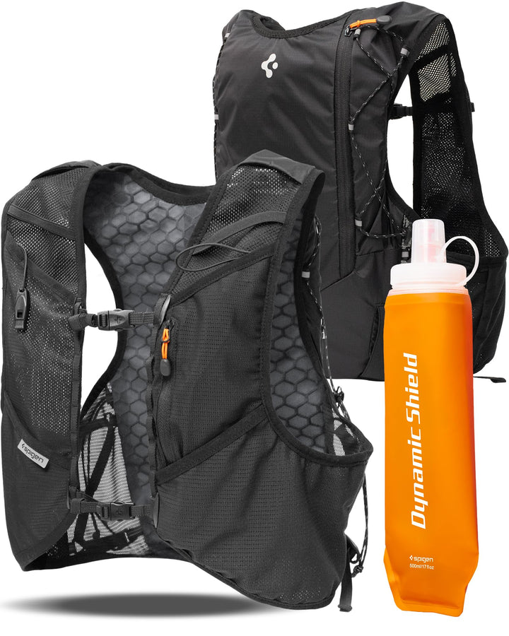 Spigen A721 Laufweste Damen & Herren mit 500 ml Trinkflasche Trinkrucksack für Laufen & Marathon [si