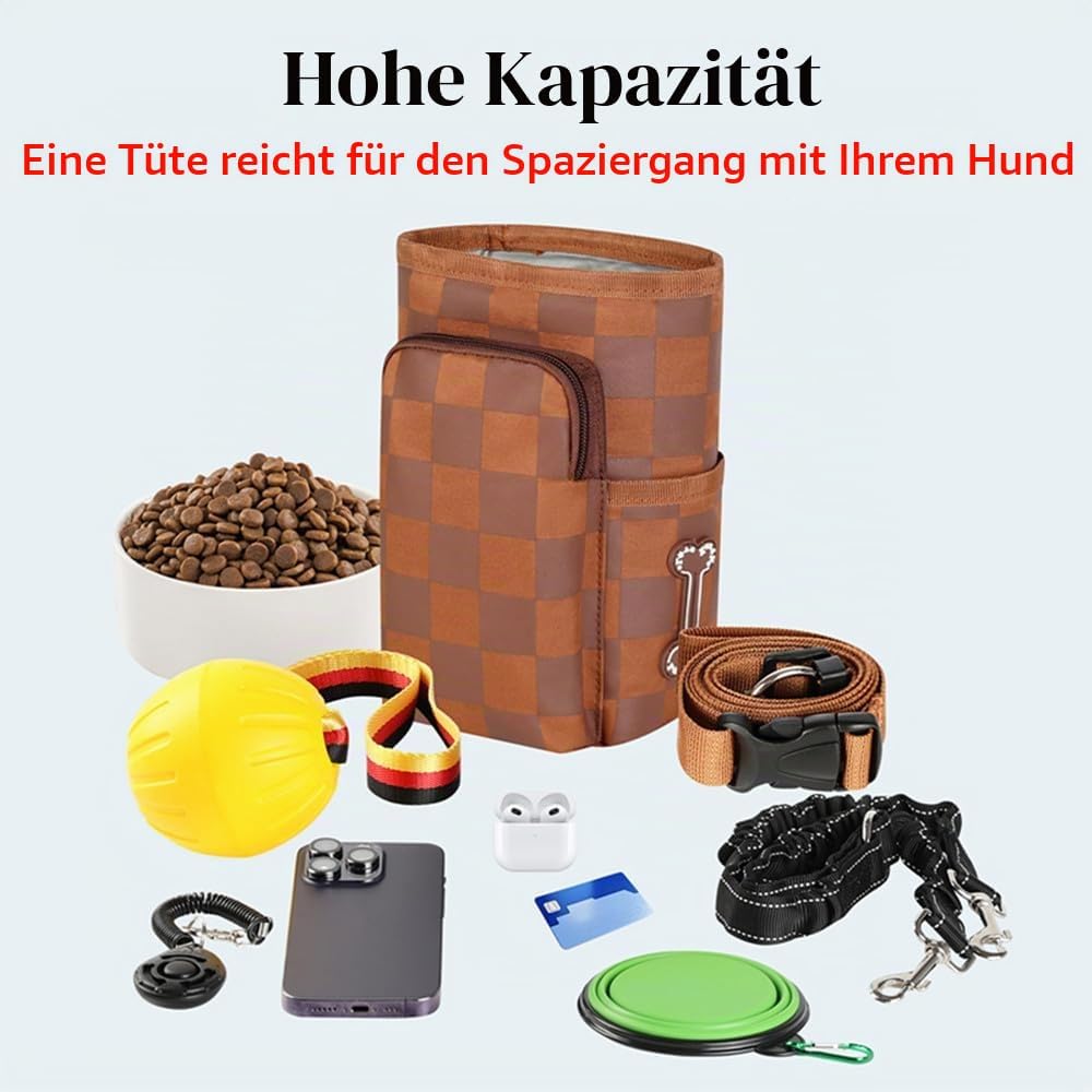 Leckerlitasche für Hunde-Tragbare Hundefüterbeutel,Magnetsauge Hund für Snacks Beutel,für Hundetrain