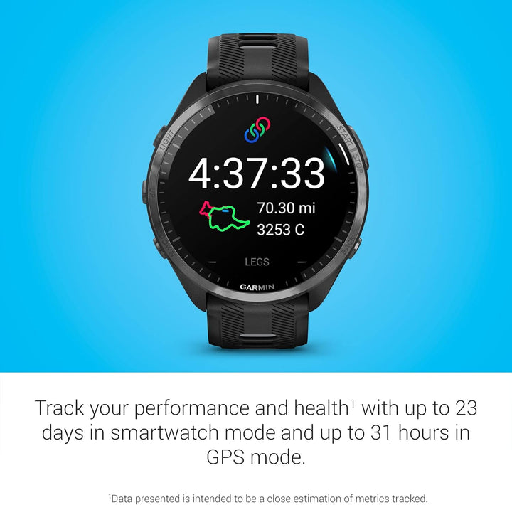 Garmin Forerunner® 965 Running Smartwatch, buntes AMOLED-Display, Trainingsmetriken und Wiederherste