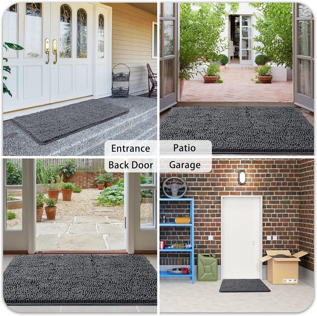Saugfähige Chenille Fussmatte für den, rutschfeste Badematte, schlammiger Hund, waschbare Matte, sch