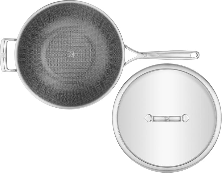 ZWILLING Peak Wok 30 cm mit Glasdeckel, CERAFORCE HyCoat, 18/10 Edelstahl