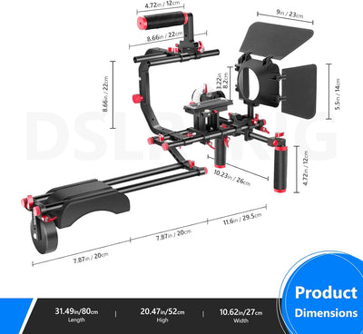 Neewer Schulter Rig Kit für DSLR Kameras und Camcorder, Film Video Filmerstellungssystem mit Matte B