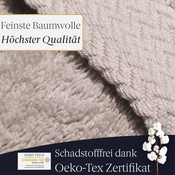 Liebenstein® Premium Handtuch Set - in beige - 2 Duschtücher 70x140 cm und 2 Handtücher 50x100 cm au