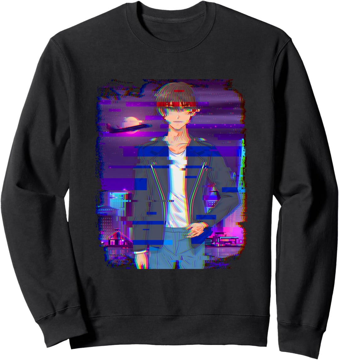 Senpai Guy Japanische Ästhetik Vaporwave Anime Sweatshirt