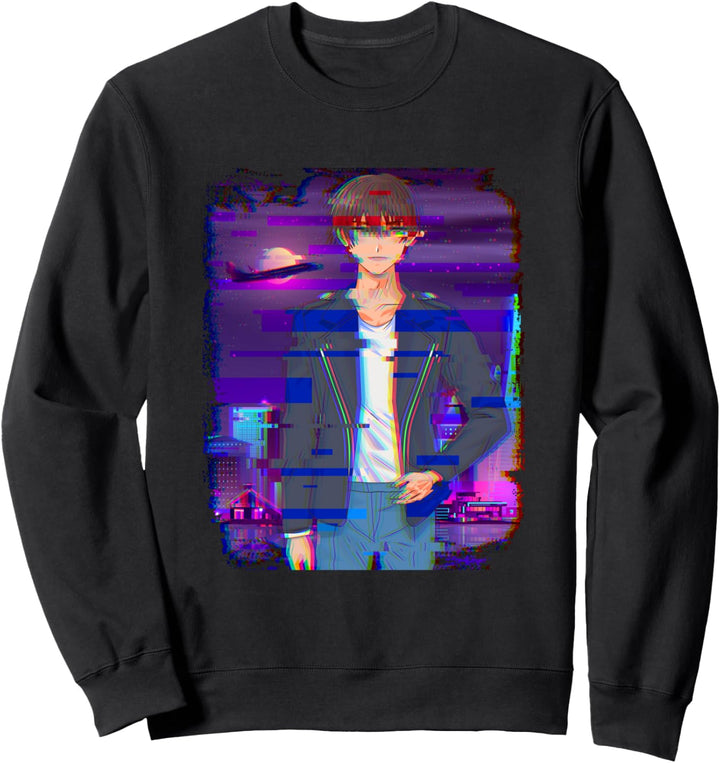 Senpai Guy Japanische Ästhetik Vaporwave Anime Sweatshirt