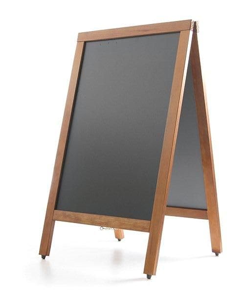 HENDI Kundenstopper Keidetafel, mit Holzrahmen, Plakatständer, 500x450(H)850mm, Schwarz 500x450x(H)8