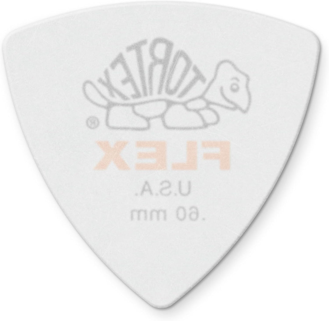 Médiators Jim Dunlop 0,60mm Tortex Flex Triangle 0,60mm sachet de 72 60 mm Weiss, 60 mm Weiss