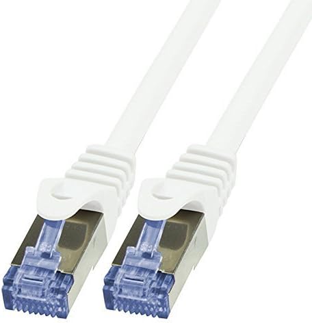 BIGtec LAN Kabel 50m Netzwerkkabel Ethernet Internet Patchkabel CAT.6a weiss Gigabit SFTP doppelt ge