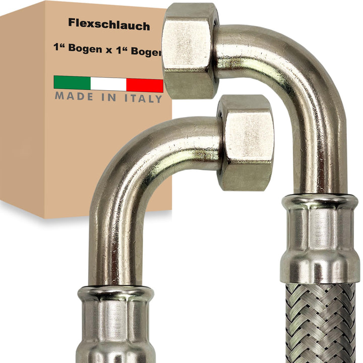 Flexschlauch ÜM-BOGEN x ÜM-BOGEN Edelstahl Panzerschlauch Anschlussschlauch Sanitär Armaturenschlauc