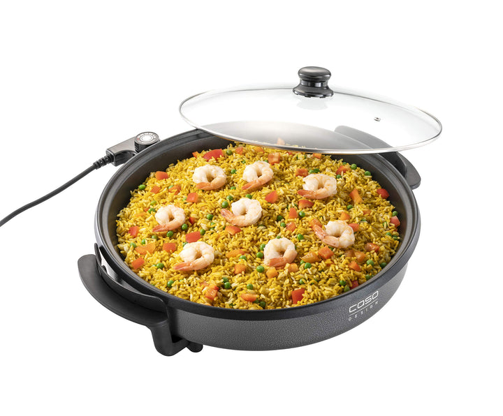 CASO Profi Partypfanne – elektrische Multipfanne für Pizza, Burger, Gemüse u.v.m., bis ca. 240°C,