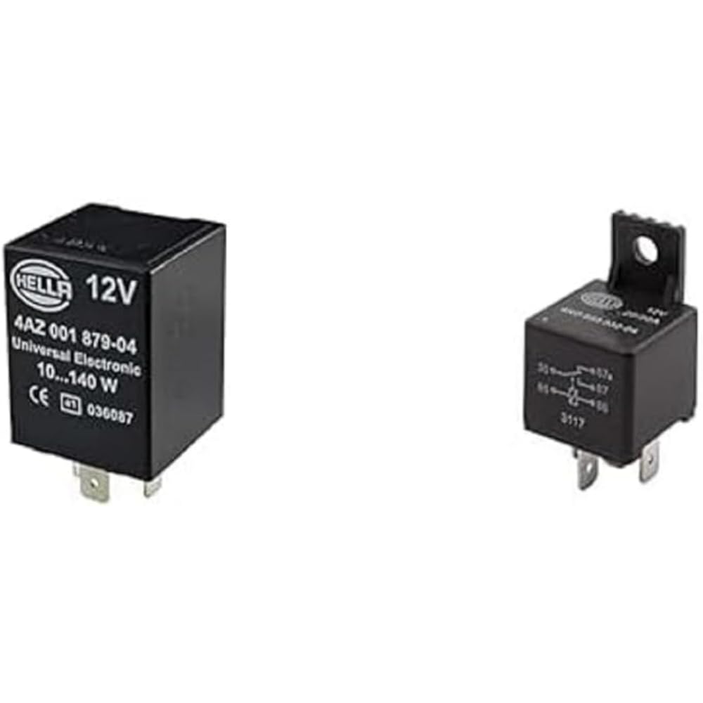 HELLA 4AZ 001 879-041 Blinkgeber - 12V - 3-polig - Anbau - mit Halter & 4RD 933 332-041 Relais, Arbe