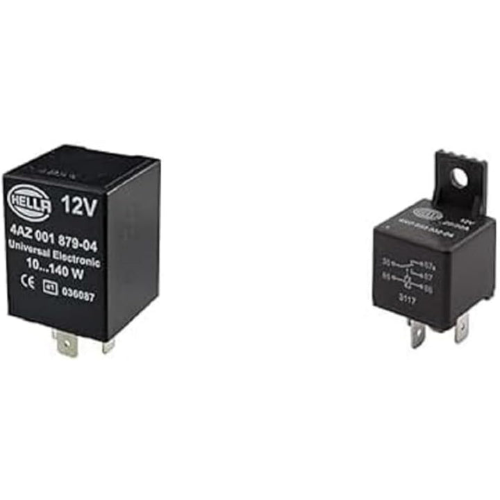 HELLA 4AZ 001 879-041 Blinkgeber - 12V - 3-polig - Anbau - mit Halter & 4RD 933 332-041 Relais, Arbe