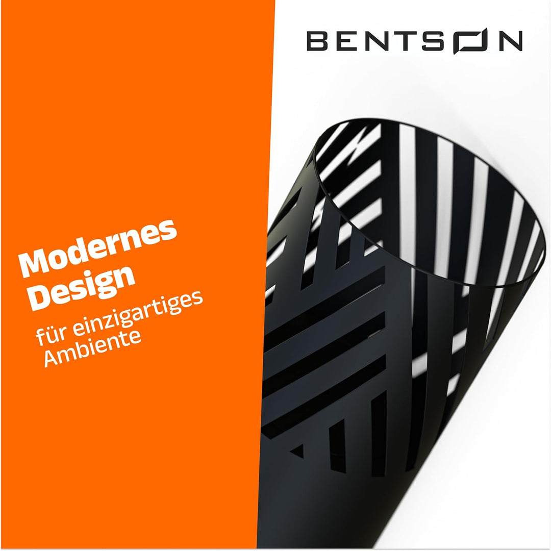 BENTSON Windlichtsäule Anthrazit Design I 2er Set I Deko-Säule für Garten im Industrial Design I Gar