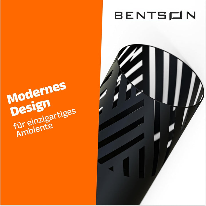 BENTSON Windlichtsäule Anthrazit Design I 2er Set I Deko-Säule für Garten im Industrial Design I Gar