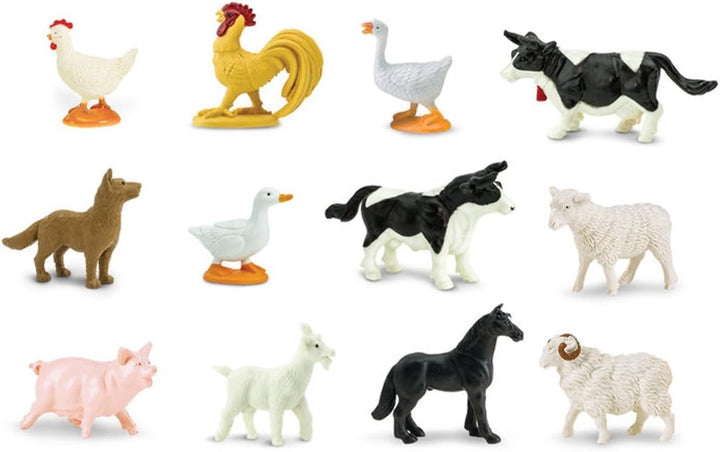Miniblings 12x Bauernhoftiere Tierfiguren Haustiere Tiere Farmtiere Bauernhof