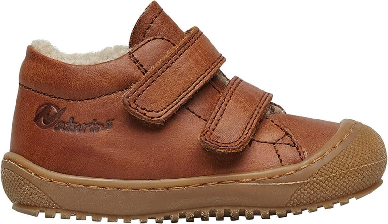 NATURINO Lauflernschuhe mit Wollfutter, Cognac