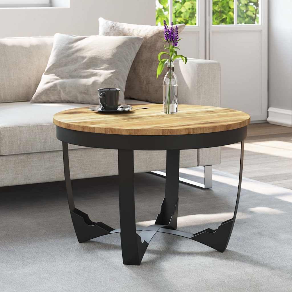 vidaXL Couchtisch Massivholz Kaffeetisch Wohnzimmertisch Beistelltisch Sofatisch Rund Tisch Wohnzimm