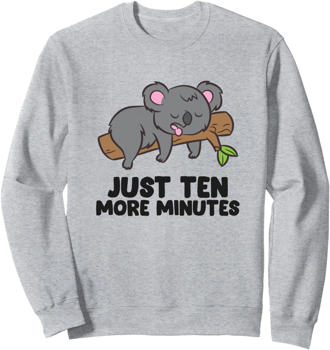 Koala Nur Noch 10 Minuten Schlafen Müde Pyjama Koala Sweatshirt