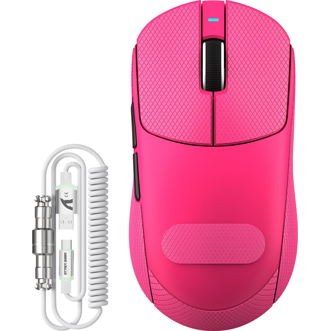 ATTACK SHARK X8 Serie Kabellose Gaming-Maus, 55–65 g Superleicht, PixArt PAW3395/3950 Sensor, BT/2.4