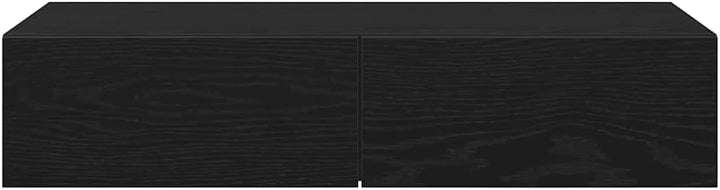 Solivagant Wandregal mit Schubladen Schwarz 80x33x17 cm Holzwerkstoff, Möbel,Regalsysteme,Wandregale