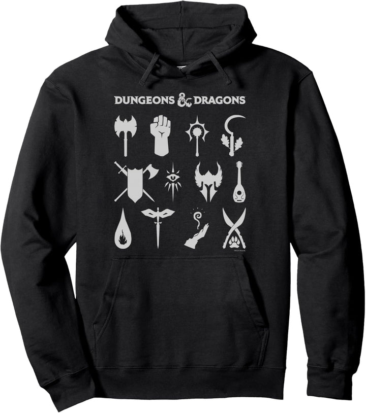 Dungeons &amp; Dragons Classes Icons Pullover Hoodie