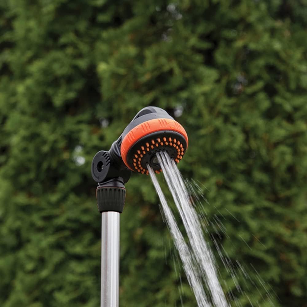 Suinga Gartendusche 2-in-1 | Höhenverstellbar und abnehmbarer Kopf für Bewässerung und Aussenbereich