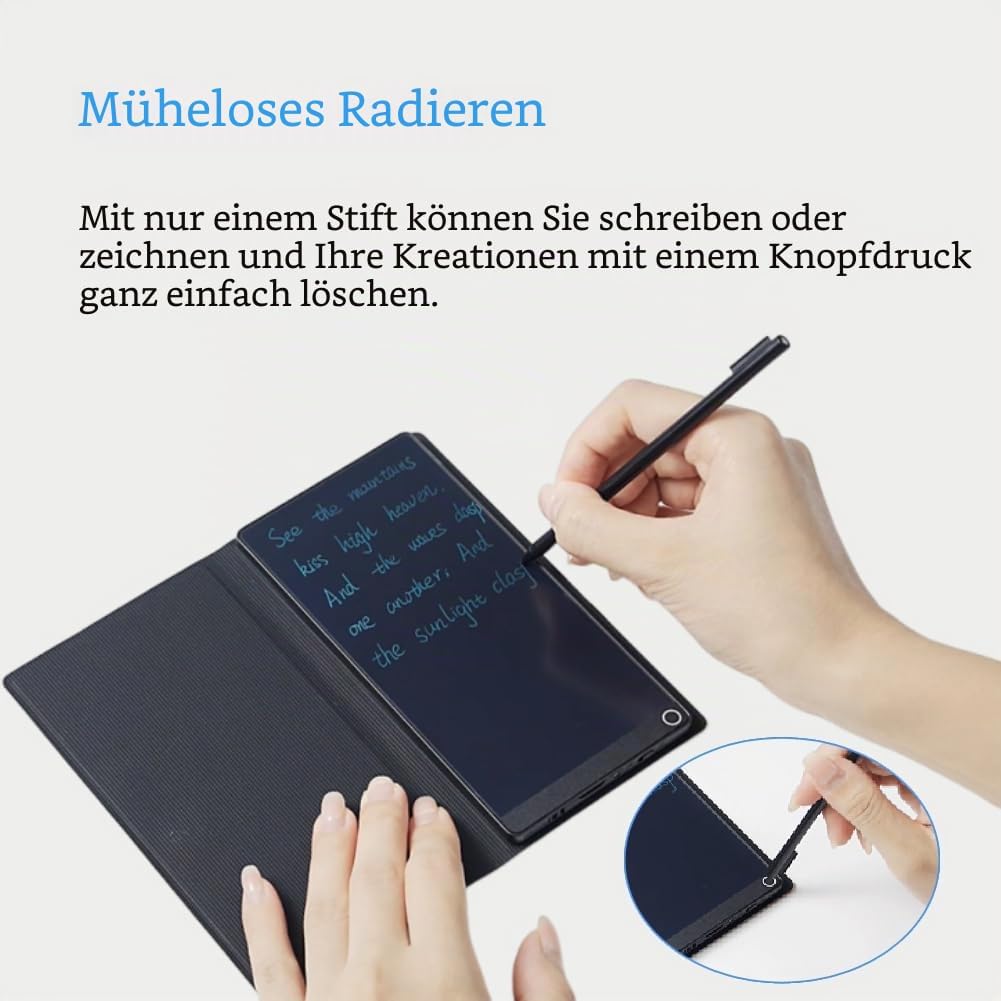 ASHATA LCD Schreibtablet für Erwachsene, 6,5 Zoll Vollbildmotor Digital Notepad, Tragbares Löschbloc