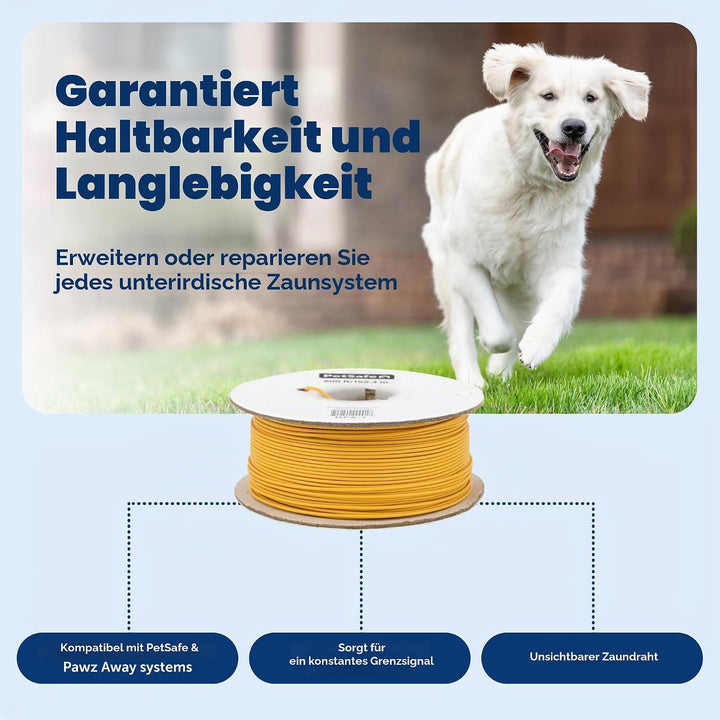 PetSafe Begrenzungsdraht, 152,4 m Spule mit solidem Kern 20-Gauge Kupferdraht, In-Ground Pet Zaundra