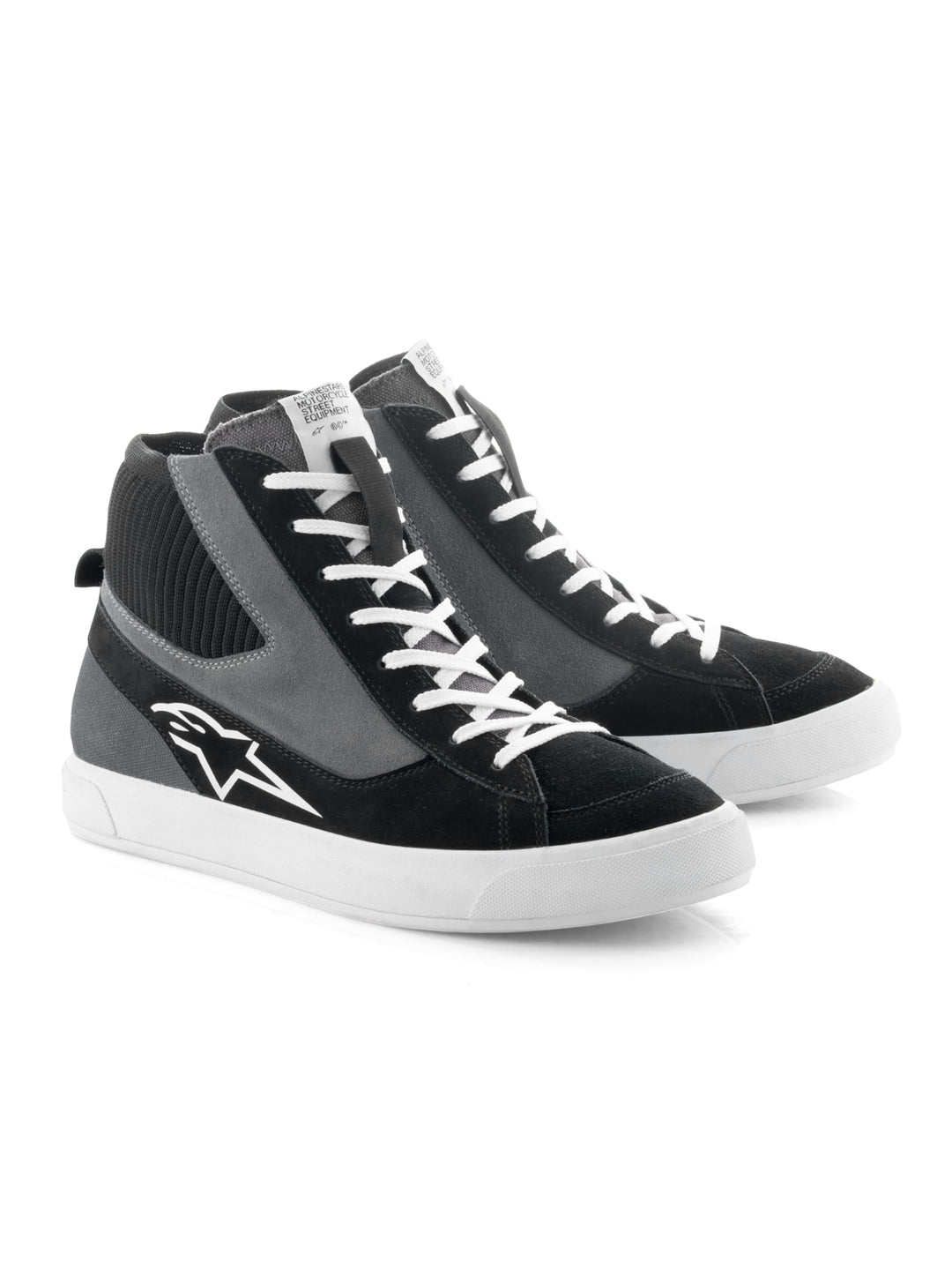 Alpinestars Stated Shoes Motorradschuhe Sneaker Schwarz Grau Weiss, 47 EU = 13 47 EU Schwarz Grau We