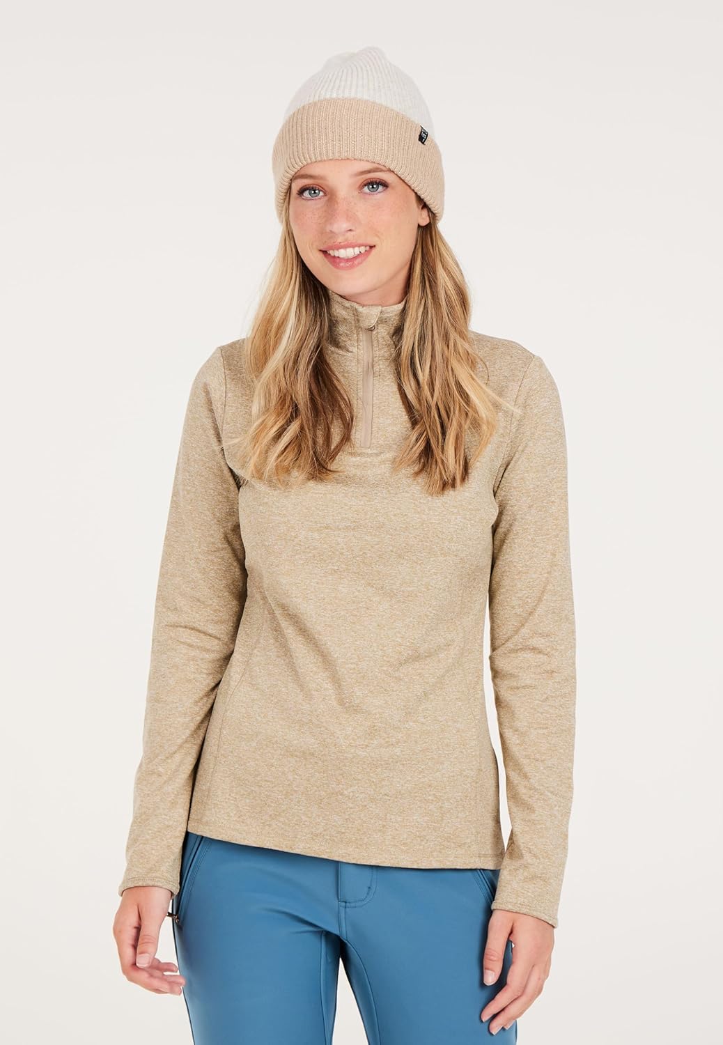 Protest Damen 1/4-reissverschluss FABRIZM L Bamboobeige, L Bamboobeige