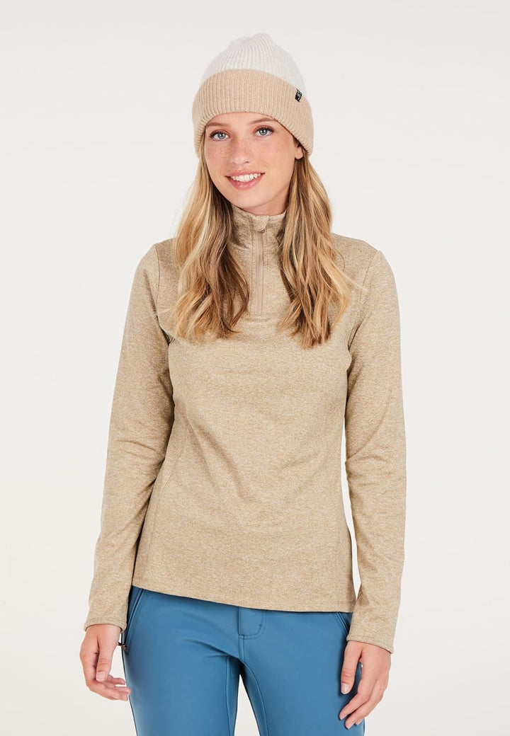 Protest Damen 1/4-reissverschluss FABRIZM XL Bamboobeige, XL Bamboobeige