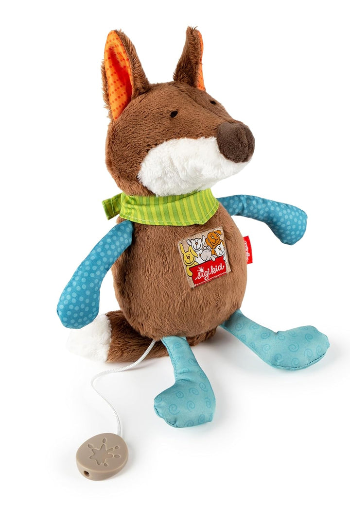 SIGIKID 42380 Mini-Spieluhr Fuchs Musik Mädchen und Jungen Babyspielzeug empfohlen ab Geburt blau/br