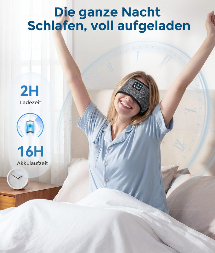LOVE EYE Schlafkopfhörer Bluetooth, Kopfhörer Schlafen, Schlaf Stirnband Kopfhörer Headband Schlafma
