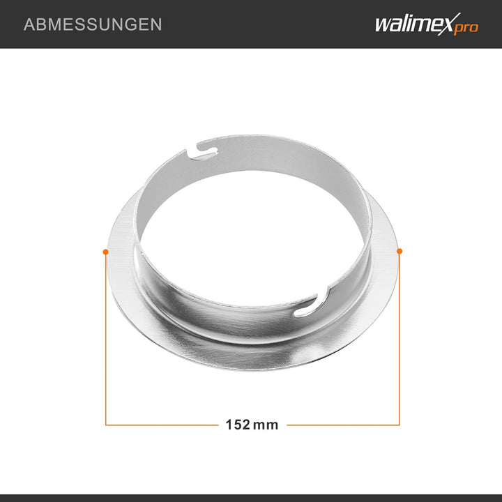 Walimex Softboxadapter für Elinchrom (Aussendurchmesser: 15,2 cm)